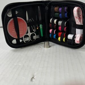 Compact Black Sewing Kit